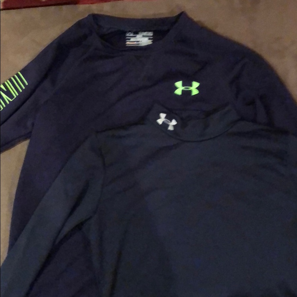 2 Youth MD UA long sleeve tops